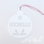 bauble - snowflake holly -