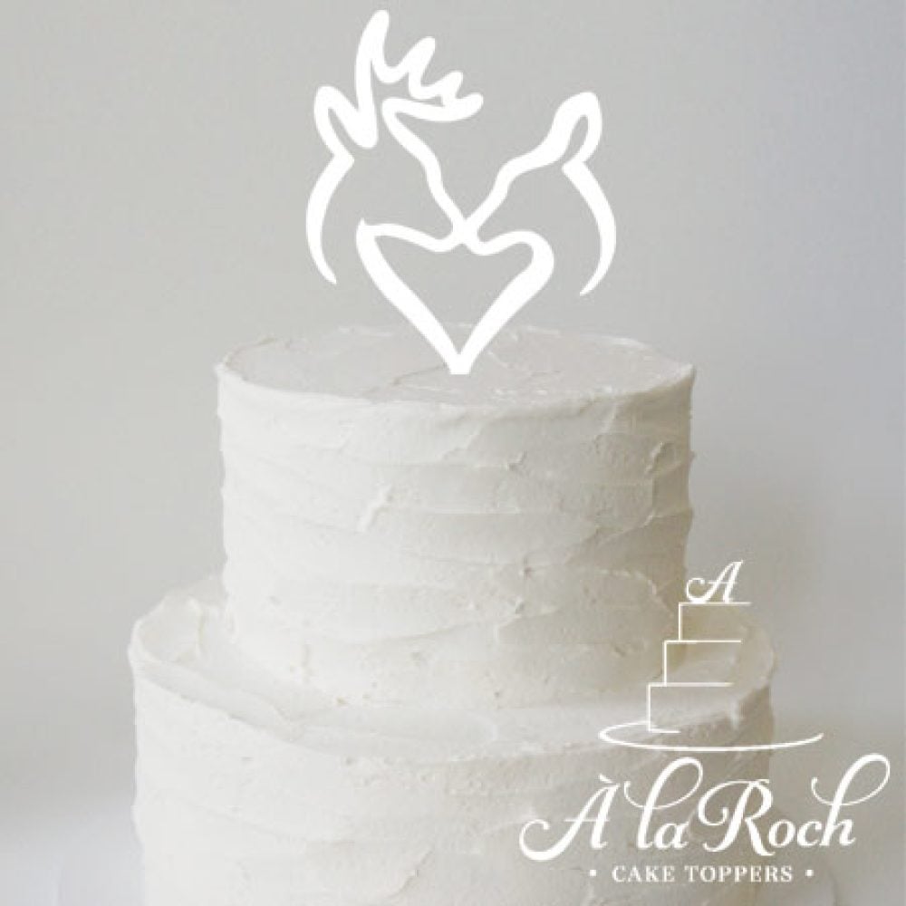 Buck & Doe Wedding Cake Topper Silhouette